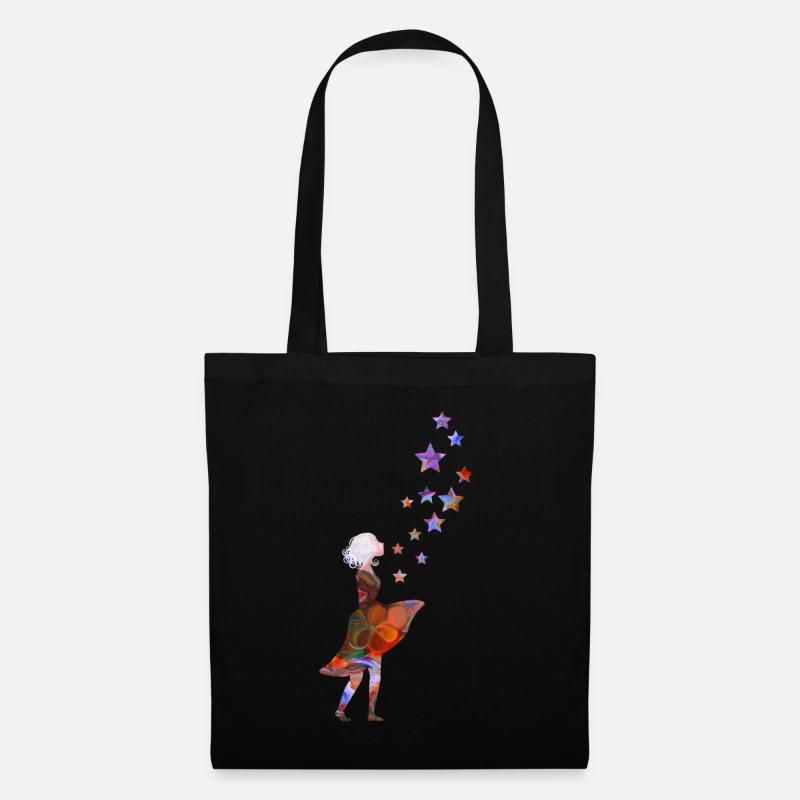 Sterntaler – Mädchen Geschenk Weihnachten - Stoffbeutel - Schwarz