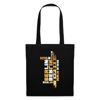 Berlin Germany City Font Gold Skyline - Tote Bag - black - Front