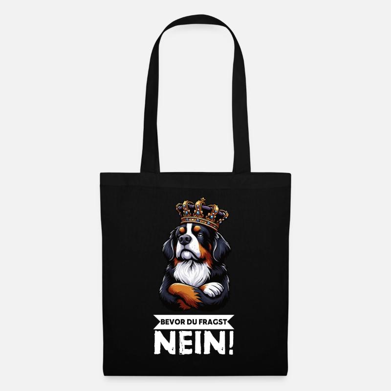 Bevor Du Fragst Berner Sennenhund Sennenhunde  - Stoffbeutel - Schwarz
