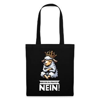 Before you ask: sheep, sheep, shepherd, sheep farmer - Tote Bag - black - Front