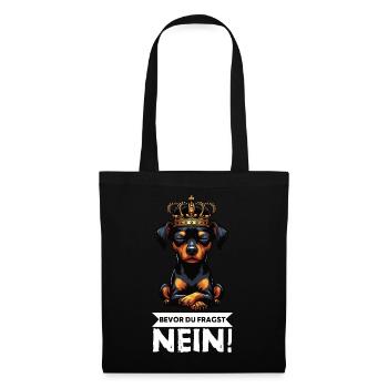 Avant de demander à Miniature Pinscher Pinscher Pinscher Fan - Sac en tissu - noir - Devant