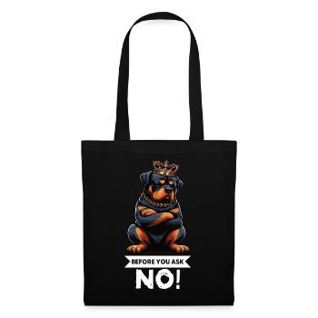 Avant que vous ne demandiez, pas de rottweiler rottweilerbesitzer - Sac en tissu - noir - Devant