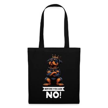 Avant que vous ne demandiez, pas de rottweiler rottweilerbesitzer - Sac en tissu - noir - Devant