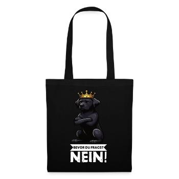 Avant que vous ne demandiez : pas de propriétaire de Labrador Labrador - Sac en tissu - noir - Devant