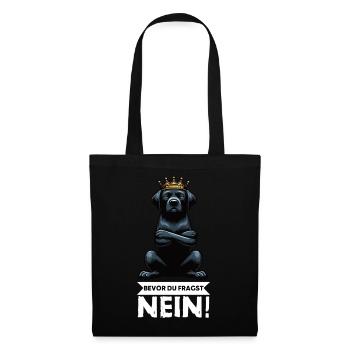 Avant que vous ne demandiez : pas de propriétaire de Labrador Labrador - Sac en tissu - noir - Devant