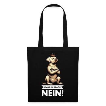 Avant que vous ne demandiez : pas de propriétaire de Labrador Labrador - Sac en tissu - noir - Devant