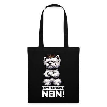 Avant que vous ne demandiez, pas de Westie Westland Terrier - Sac en tissu - noir - Devant