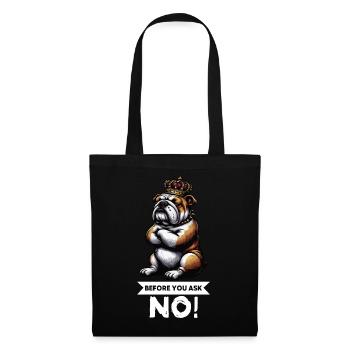 Avant que vous ne demandiez les bully bully du bouledogue anglais - Sac en tissu - noir - Devant