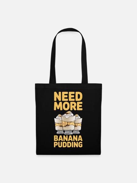 Bananenpudding Bananen Pudding Geschenke - Stoffbeutel - Schwarz