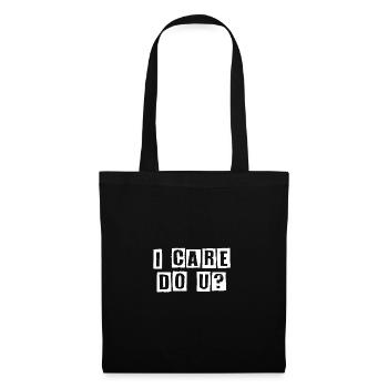 J’aide - je m’en soucie - je m’inquiète - Sac en tissu - noir - Devant