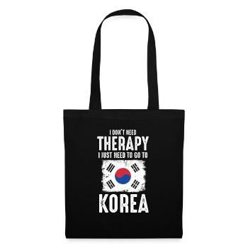 Therapie Korea - Stoffbeutel - Schwarz - Vorne
