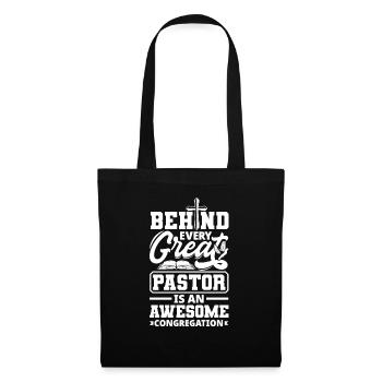 Pasteur Appréciation Clergé Prédicateur Chrétien - Sac en tissu - noir - Devant