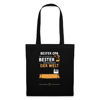 Bester Opa Und Gleichzeitig Best... - Stoffbeutel - Schwarz - Vorne