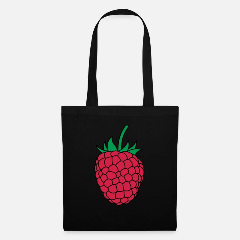 Himbeere Verkleidung Himbeer Style Himbeeren Berry - Stoffbeutel - Schwarz