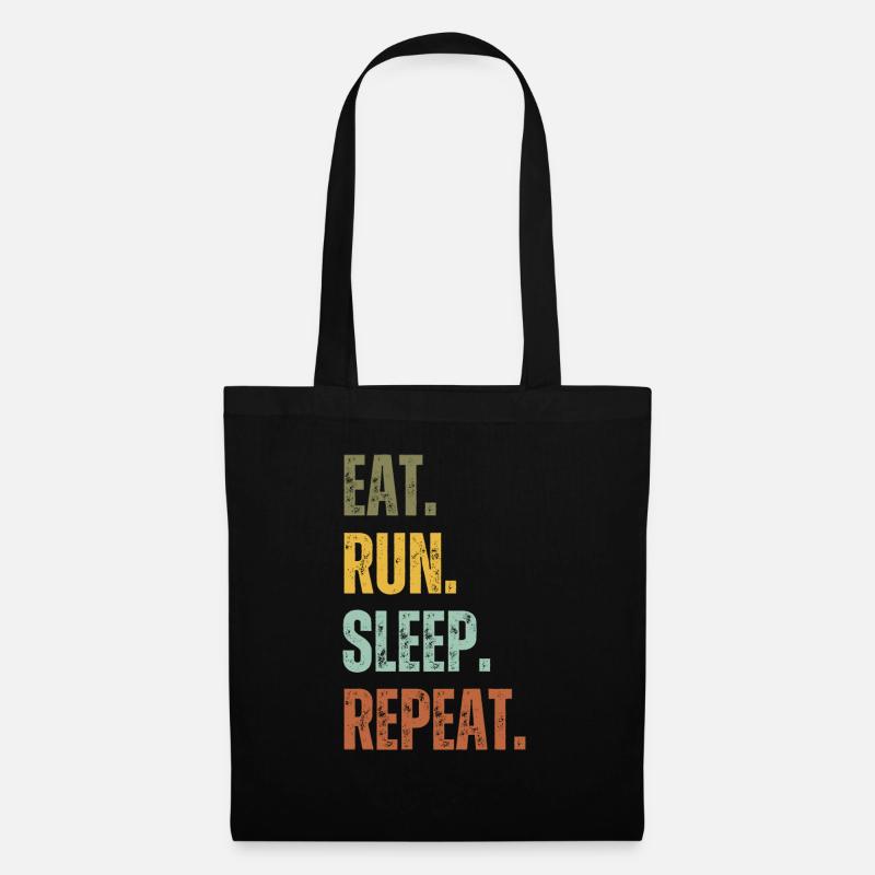 EAT RUN SLEEP REPEAT - Tote Bag - black