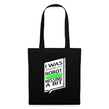 jokes robot engineering robotics sci fi computer - Stoffbeutel - Schwarz - Vorne