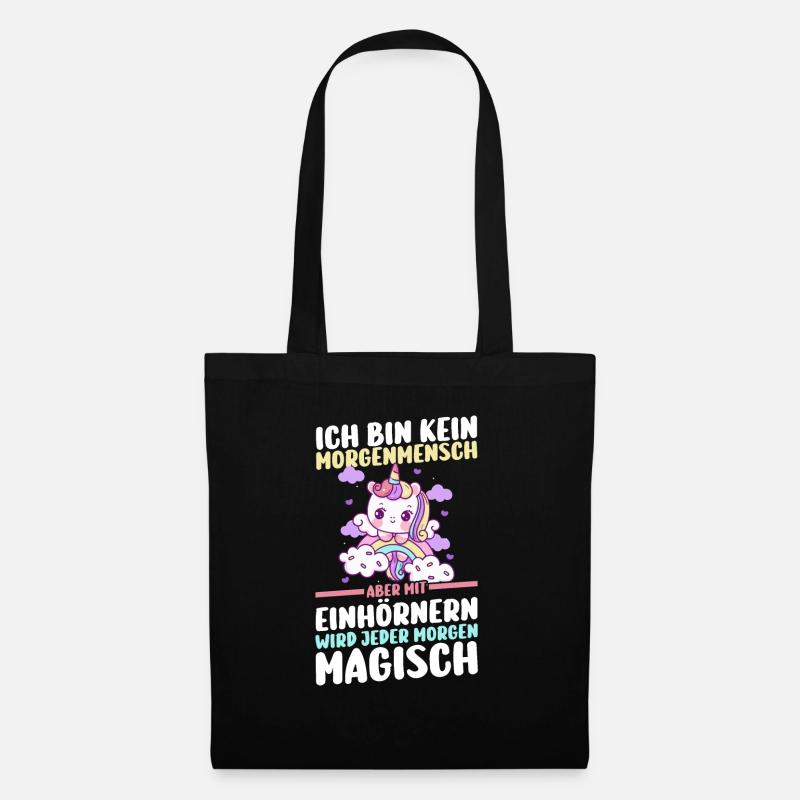 Einhorn - Stoffbeutel - Schwarz