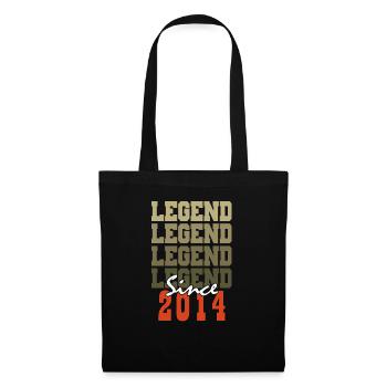 Cadeau 10e Anniversaire Vintage Né un mois de 2014 - Sac en tissu - noir - Devant