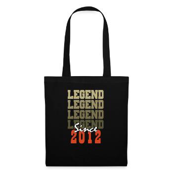 Cadeau 12e Anniversaire Vintage Né un mois de 2012 - Sac en tissu - noir - Devant