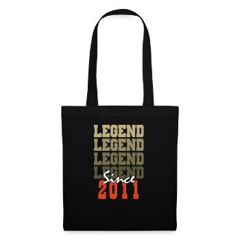 Vintage-Geschenk zum 13. Jahrestag, geboren vor einem Monat im Jahr 2011 - Stoffbeutel - Schwarz - Vorne