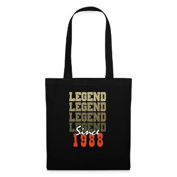 Cadeau 36e Anniversaire Vintage Né un mois de 1988 - Sac en tissu - noir - Devant