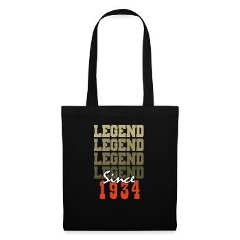 Cadeau 90e Anniversaire Vintage Né un mois de 1934 - Sac en tissu - noir - Devant