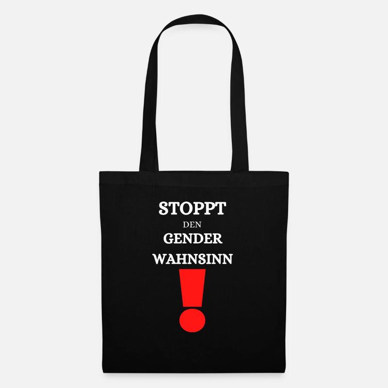 Gendern Anti Gendern - Stoffbeutel - Schwarz