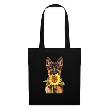 Deutscher Schäferhund - Stoffbeutel - Schwarz - Vorne