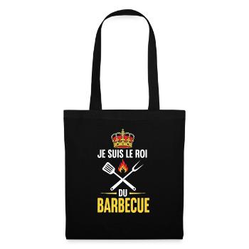 JE SUIS LE ROI du bbq - Sac en tissu - noir - Devant