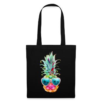 pineapple with sunglasses - pineapple and glasses - Tote Bag - black - Front