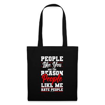 Je déteste l’aversion des gens - Sac en tissu - noir - Devant