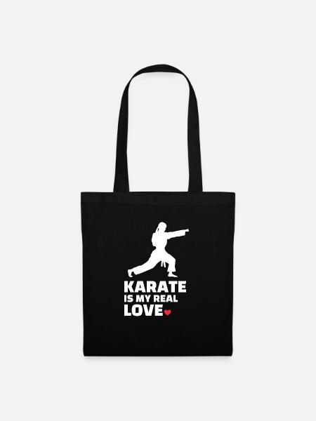 Ich Liebe Karate - Stoffbeutel - Schwarz