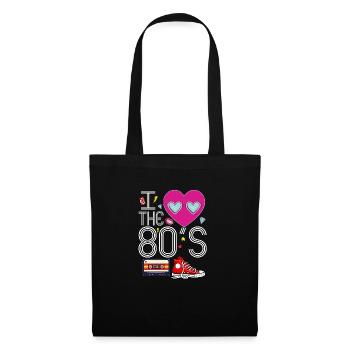 I Heart The 80's - Sac en tissu - noir - Devant