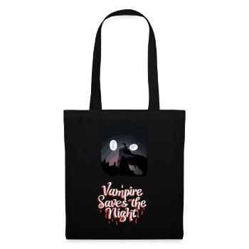 Comic Cutout Style - Vampire Saves the Night - Tote Bag - black - Front