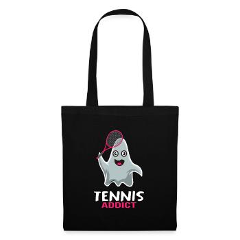 Match de tennis Balle Joueur de tennis Tennis Ghost - Sac en tissu - noir - Devant