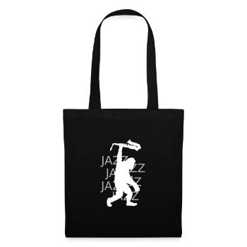 Jazz Motiv Yeti Saxophon - Stoffbeutel - Schwarz - Vorne