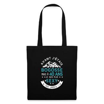 40 ans anniversaire homme pour amoureux - Sac en tissu - noir - Devant
