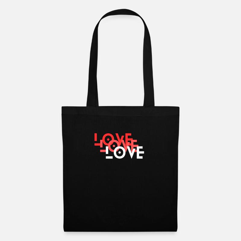 love - Stoffbeutel - Schwarz
