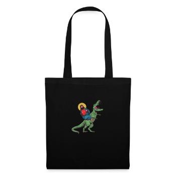 Cool Jesus Rides Dinosaur Funnier - Tote Bag - black - Front