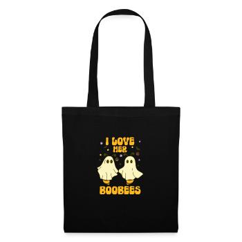 Ich Liebe Ihr Boo Bees Pärchen Halloween Kostüm - Stoffbeutel - Schwarz - Vorne