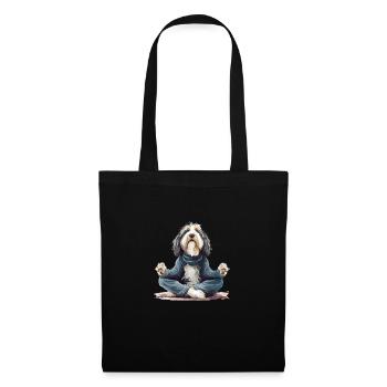 Inspirer, Expirer - Carlin, Yoga, Exercice, Sports canins - Sac en tissu - noir - Devant