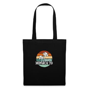 Santa Monica '79 Sunset Palm Trees Vintage - Tote Bag - black - Front