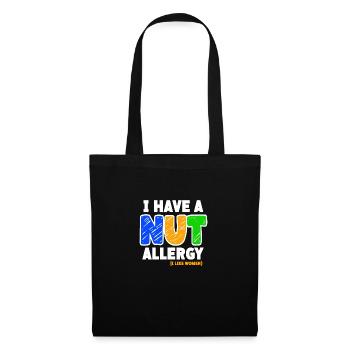 I have a nut allergy funny saying for - Tote Bag - black - Front