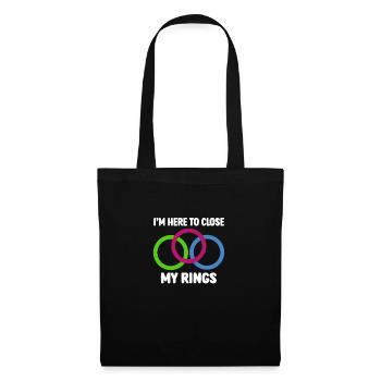 Ich Schließe Meine Ringe Fitness Motivation Sport - Stoffbeutel - Schwarz - Vorne