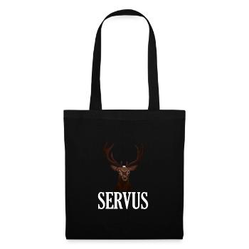 Servus Hirsch Hirschkopf Motif - Sac en tissu - noir - Devant