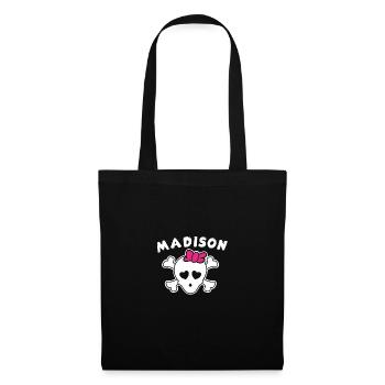 Pirate Madison Design pour les filles et les femmes - Sac en tissu - noir - Devant