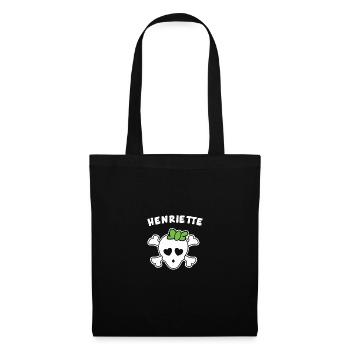 Pirate Henriette Design pour filles et femmes - Sac en tissu - noir - Devant