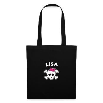 Design Pirate Lisa pour filles et femmes - Sac en tissu - noir - Devant