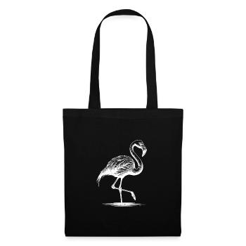 Handsome flamingo standing on one leg - Tote Bag - black - Front