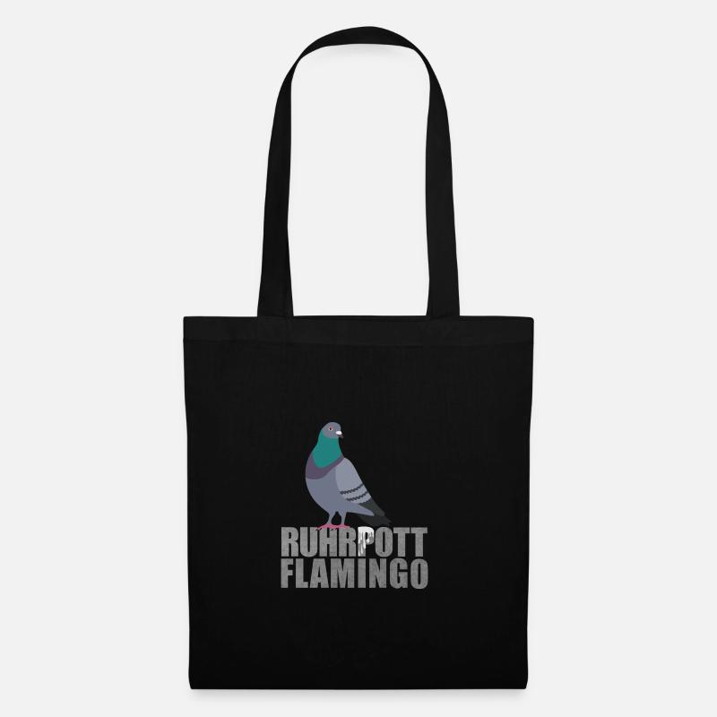 Ruhrpott Flamingo Taube - Stoffbeutel - Schwarz